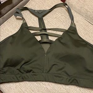VICTORIA SPORT olive green sports bra